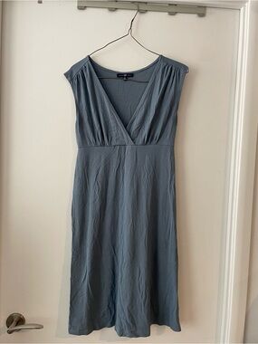 GAP Slate Blue V-Neck Midi Dress